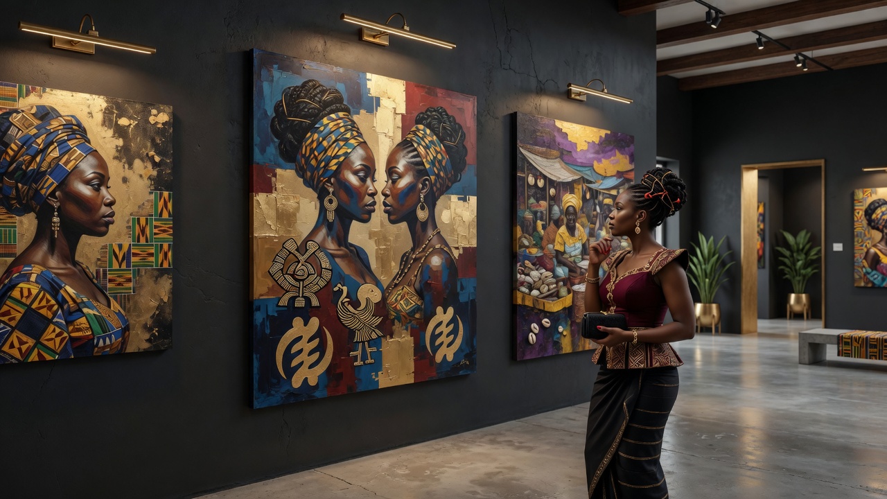 Luxury Accra art gallery interior